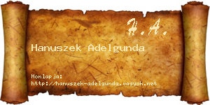 Hanuszek Adelgunda névjegykártya